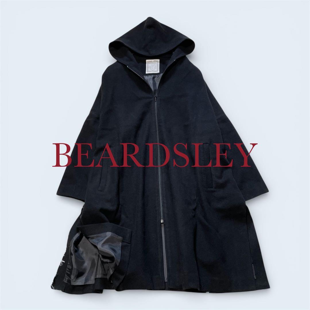 BEARDSLEY メルトンウール混　フーディコート ビッグシルエット　ブラック