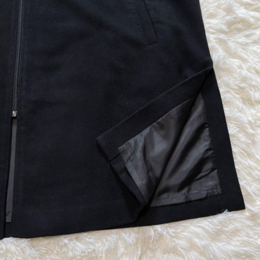 BEARDSLEY メルトンウール混　フーディコート ビッグシルエット　ブラック