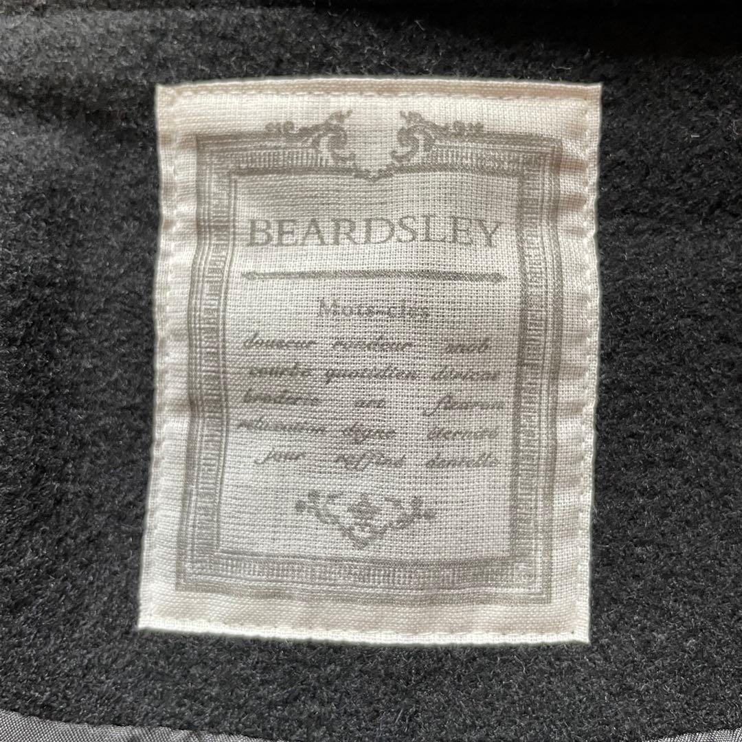 BEARDSLEY メルトンウール混　フーディコート ビッグシルエット　ブラック