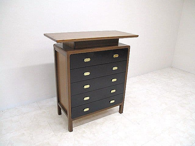 木研 北欧様式ヴィンテージチェスト フローティングテーブルトップ 収納家具