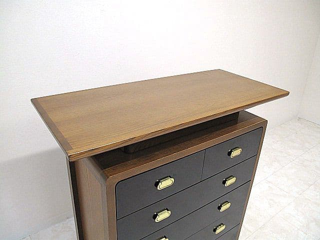 木研 北欧様式ヴィンテージチェスト フローティングテーブルトップ 収納家具