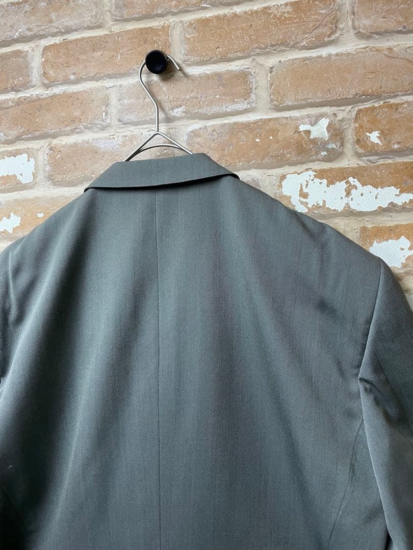 00s ダブルジャケット　セットアップ　ダブルスーツ　レトロ　グレー　y2k