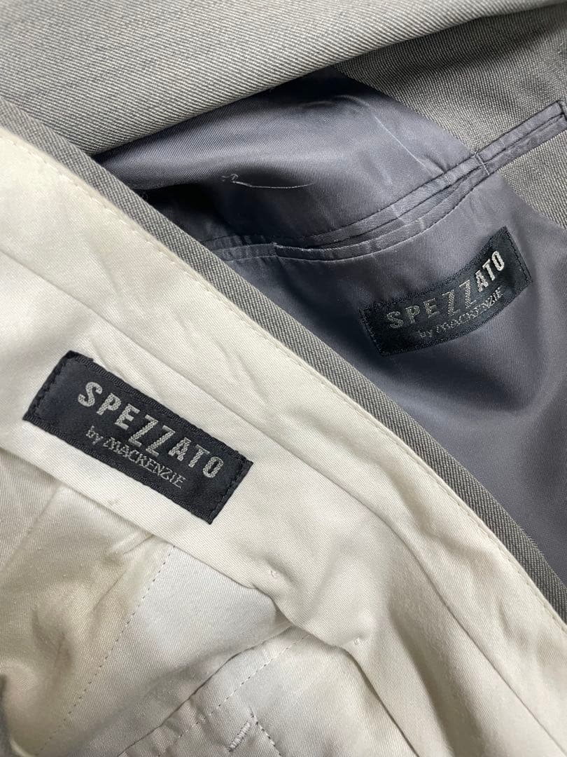 00s ダブルジャケット　セットアップ　ダブルスーツ　レトロ　グレー　y2k