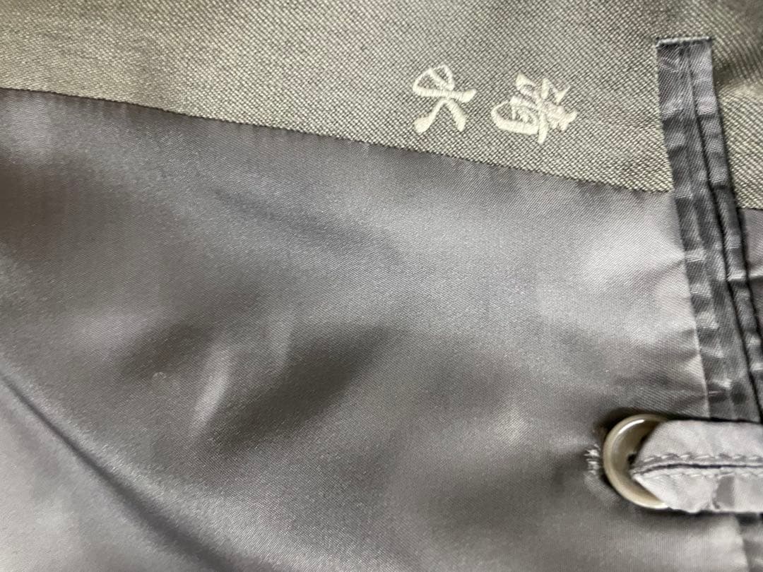 00s ダブルジャケット　セットアップ　ダブルスーツ　レトロ　グレー　y2k