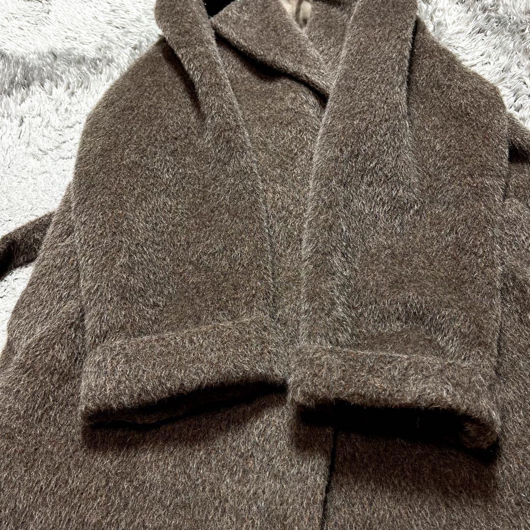 マレーラ MaxMara モヘヤ アルパカ ベルテッドコート L相当 極美品
