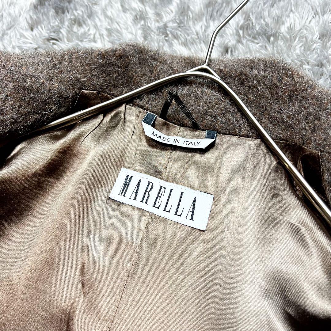 マレーラ MaxMara モヘヤ アルパカ ベルテッドコート L相当 極美品