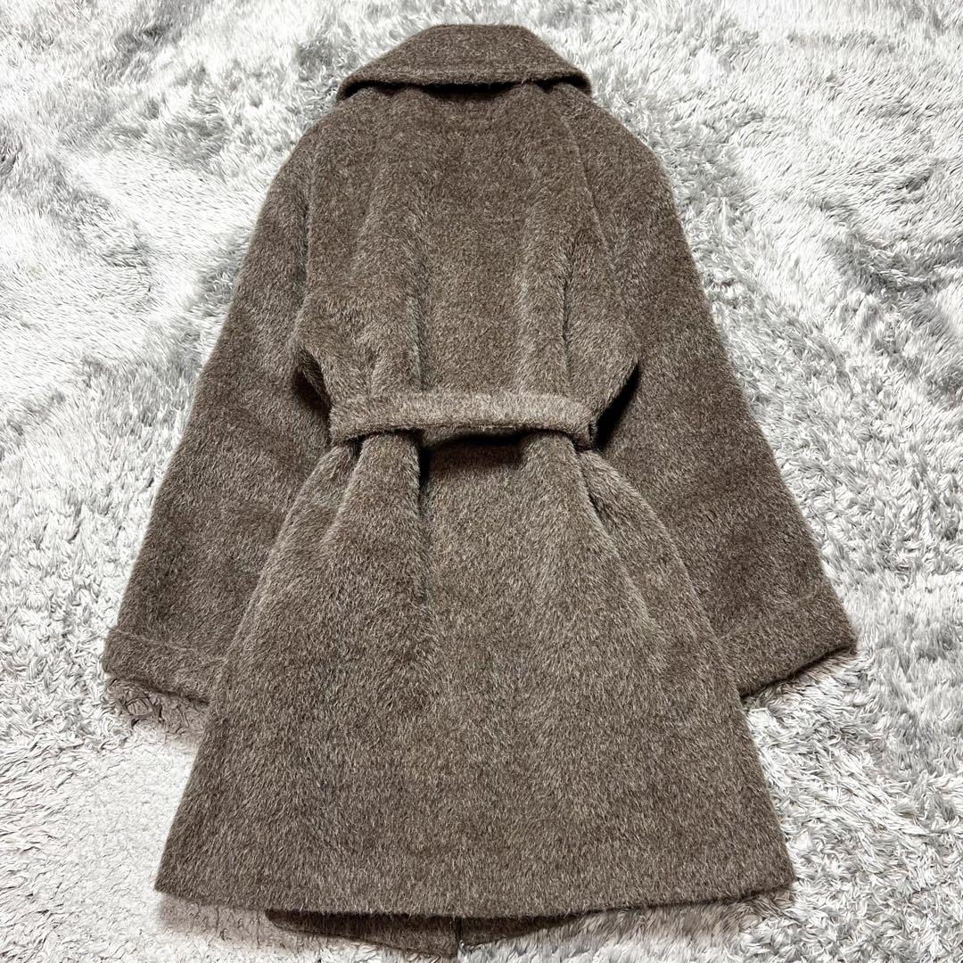 マレーラ MaxMara モヘヤ アルパカ ベルテッドコート L相当 極美品