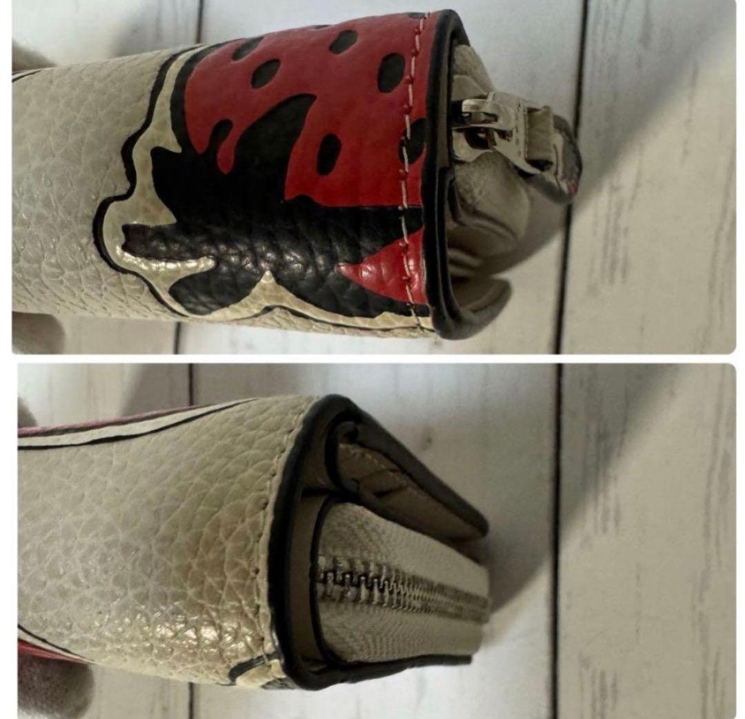 極美品　COACH コーチ　二つ折り財布　レザー