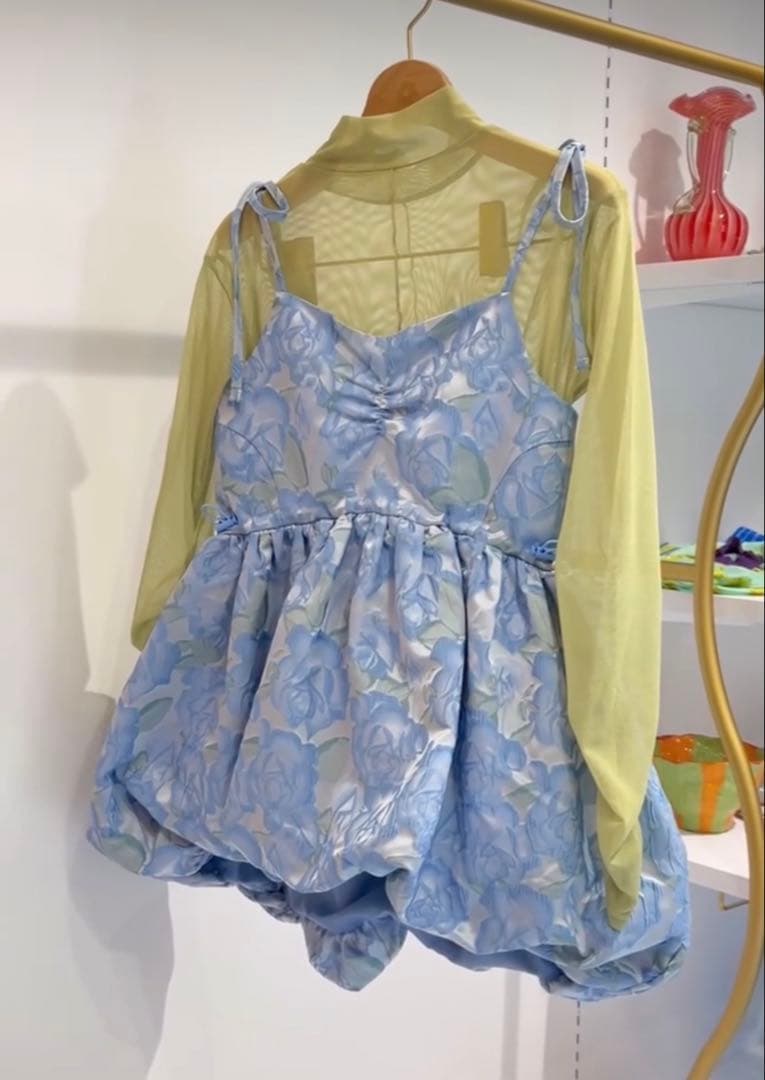 ✨新品【POPPY】ジャガードフレアキャミチュニック