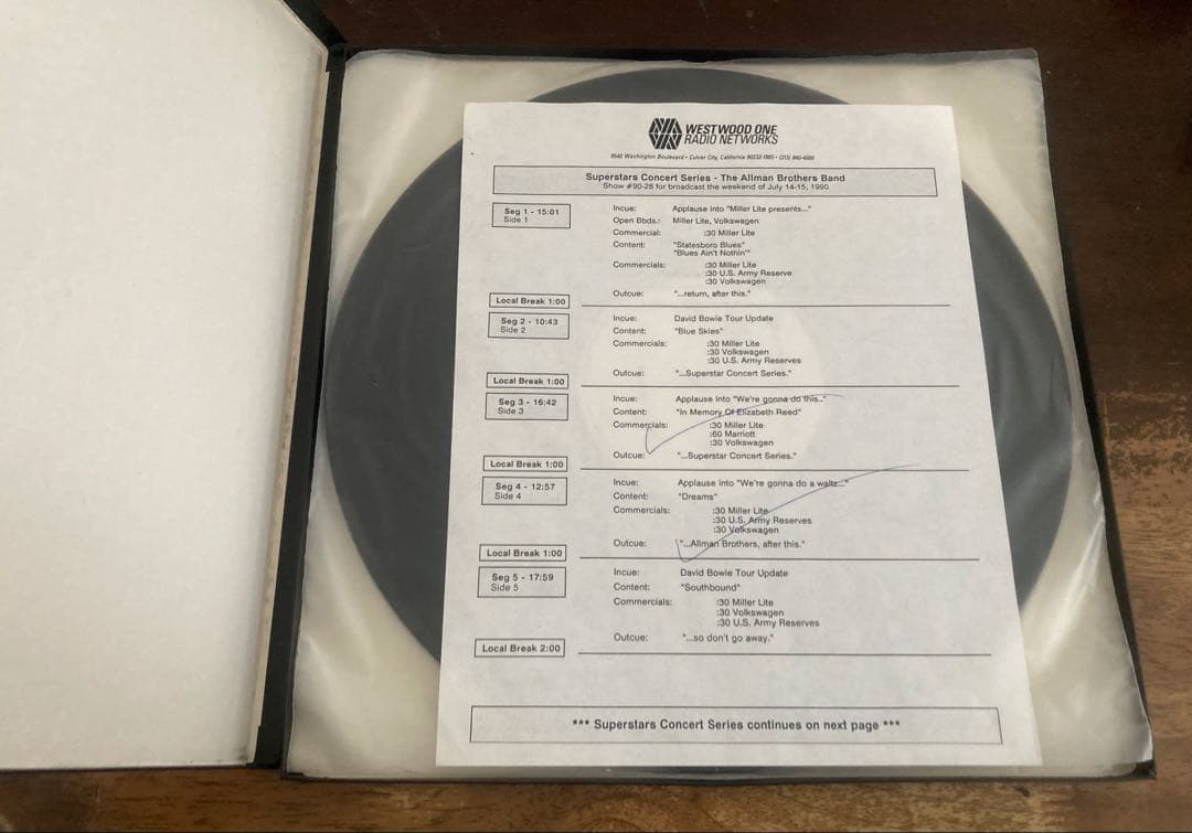 ◾️極美盤◾️1990年未発表ライブ放送用マスター3LP■THE ALLMAN BR