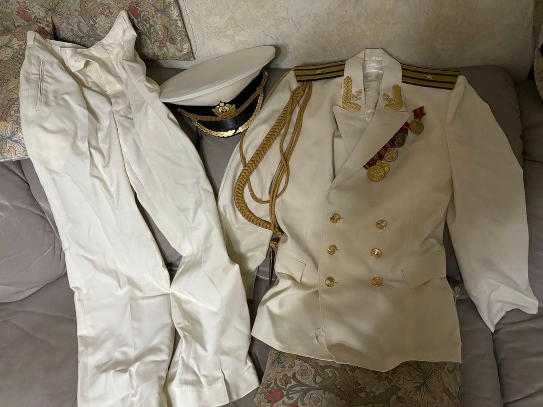 ソ連　海軍　軍服　上下　制帽　勲章フルセット