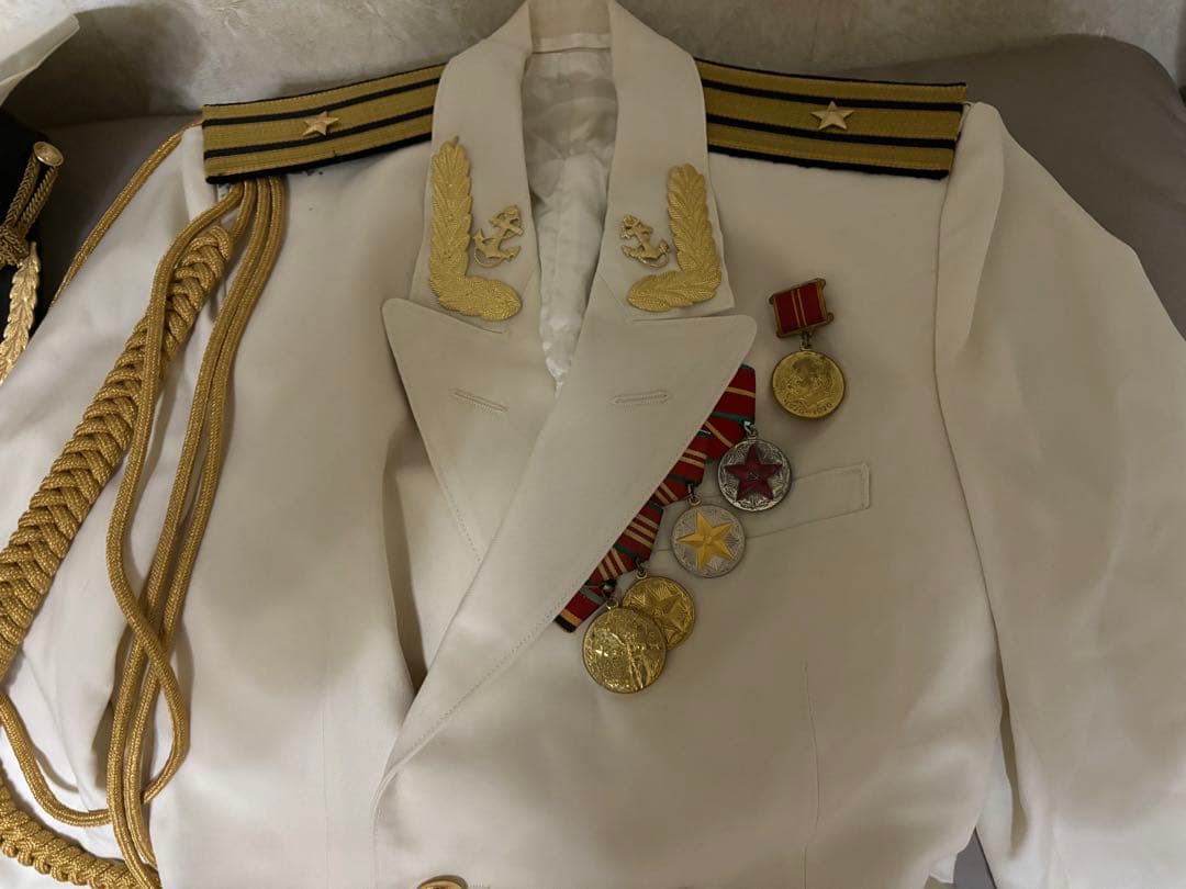 ソ連　海軍　軍服　上下　制帽　勲章フルセット