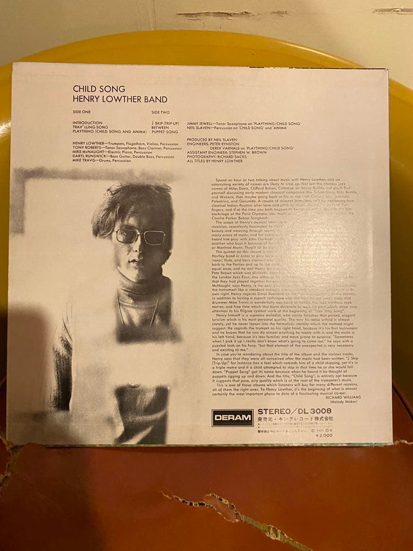 洋楽 HENRY LOWTHER BAND CHILD SONG LP