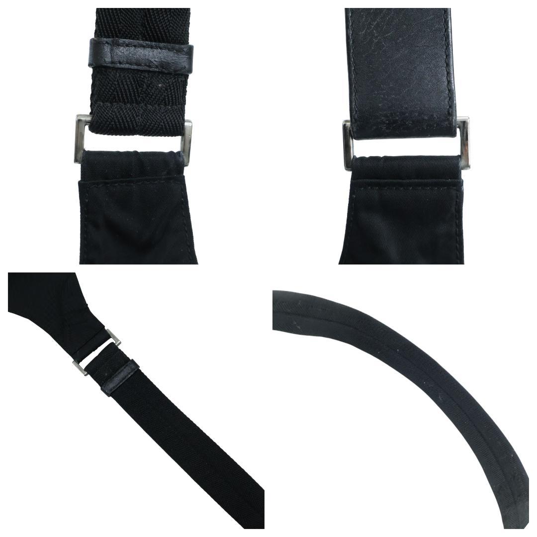 Gカード付 美品 PRADA プラダ ショルダーバッグ NERO 黒 三角ロゴ