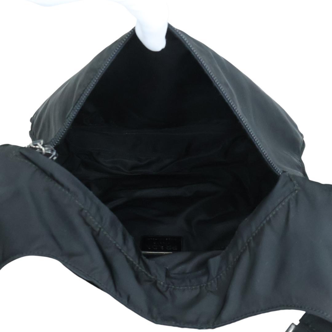 Gカード付 美品 PRADA プラダ ショルダーバッグ NERO 黒 三角ロゴ