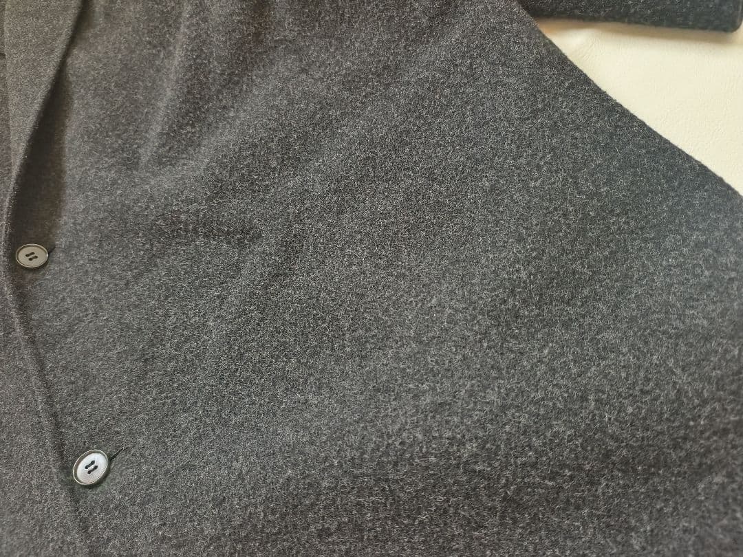 ほぼ未使用　23aw LIDNM ショールカラー　リバーコート ブラック　M