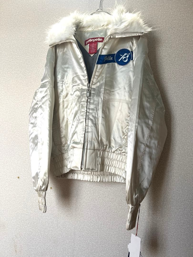 【希少】PELLE PELLE ペレペレ サテン スタジャン 1978 白