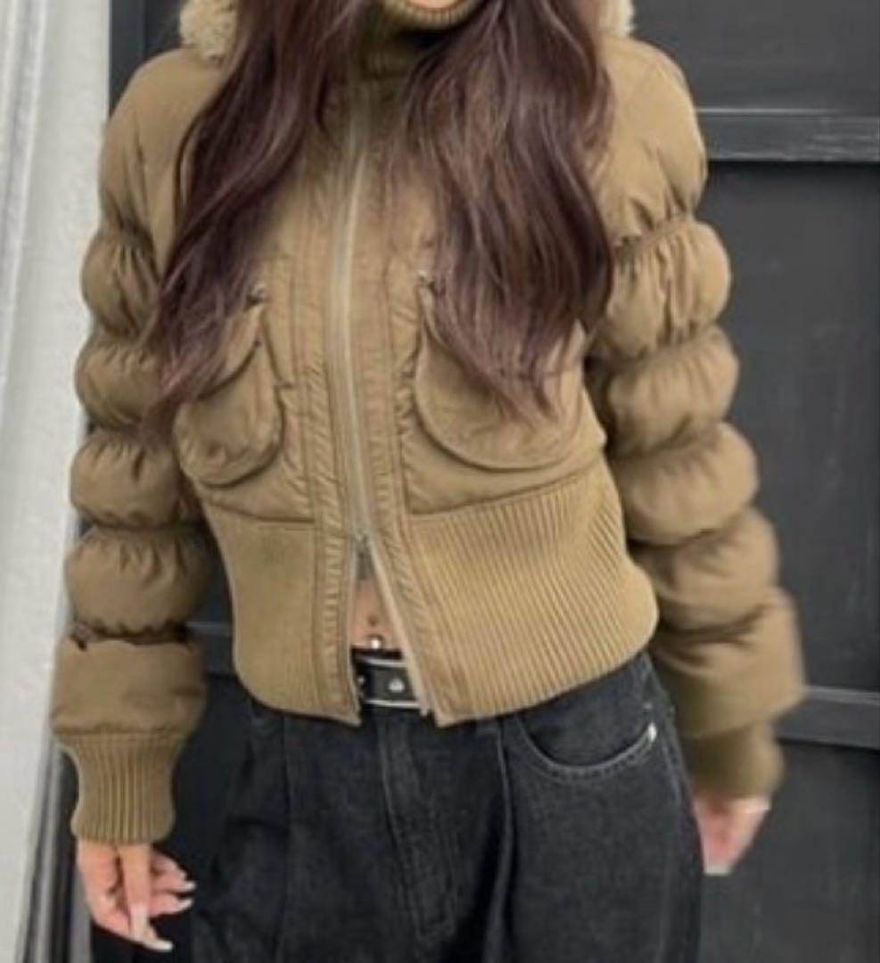 nynさん専用/ブラウン ファー付きジャケット・ダウン、フーディー