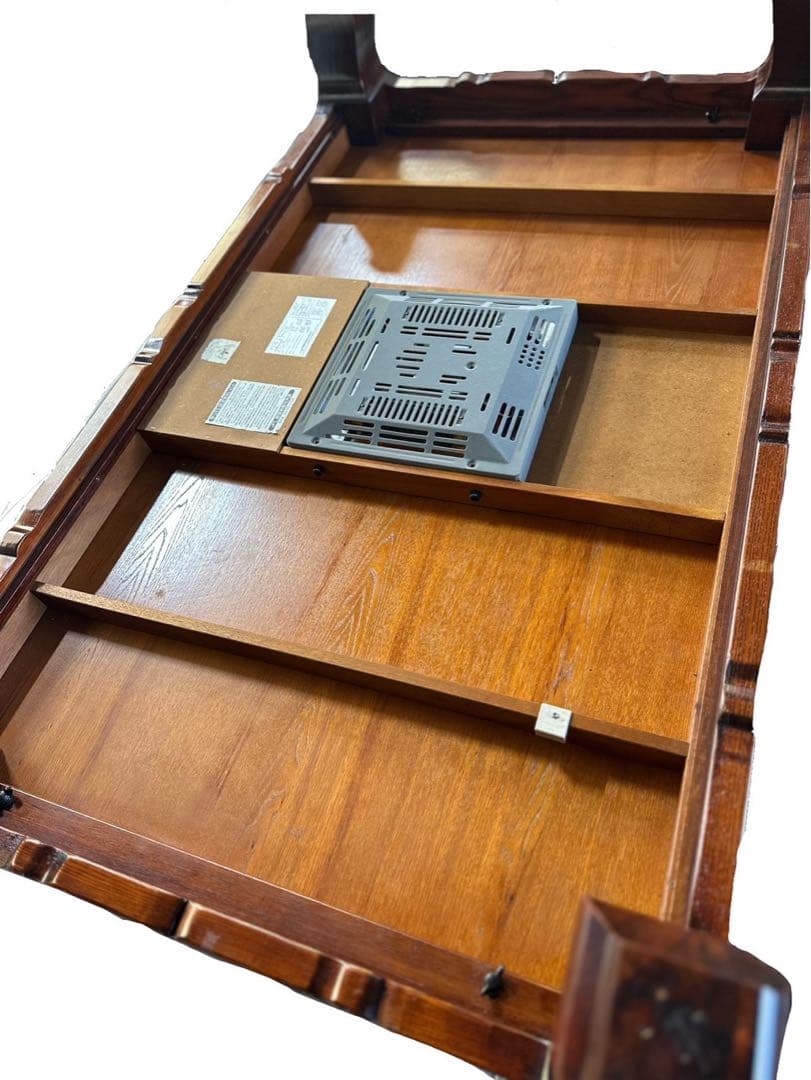 (美品)こたつ　木製茶色座卓 ブラウン