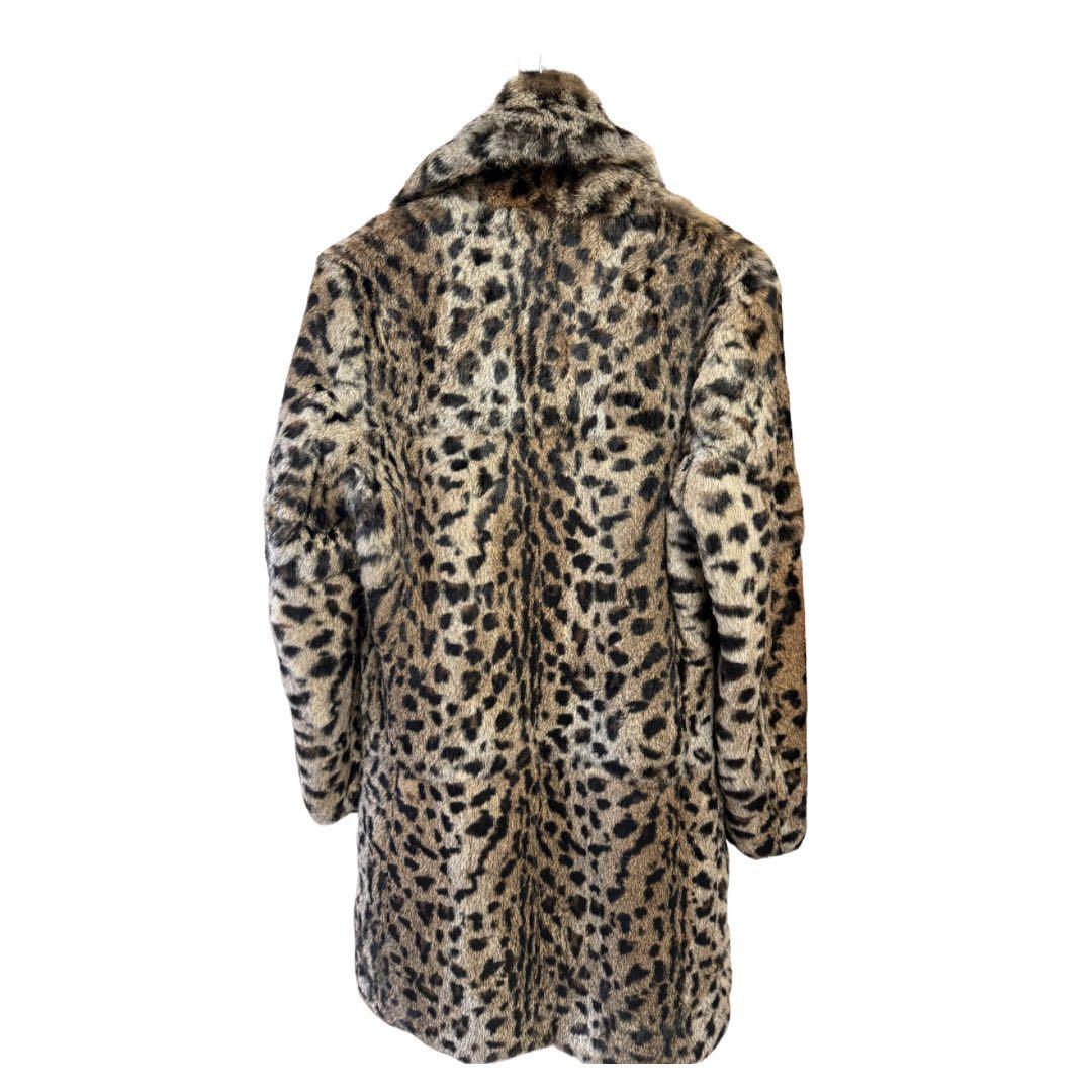 TORNADO MART 毛皮コート L ムートン ヒョウ柄 豹柄 リアルファー
