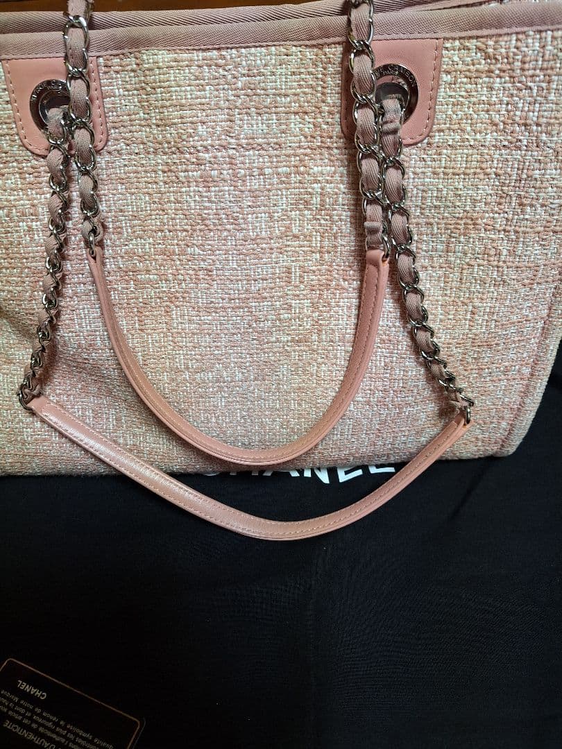 CHANEL ドーヴィルチェーントートバッグ