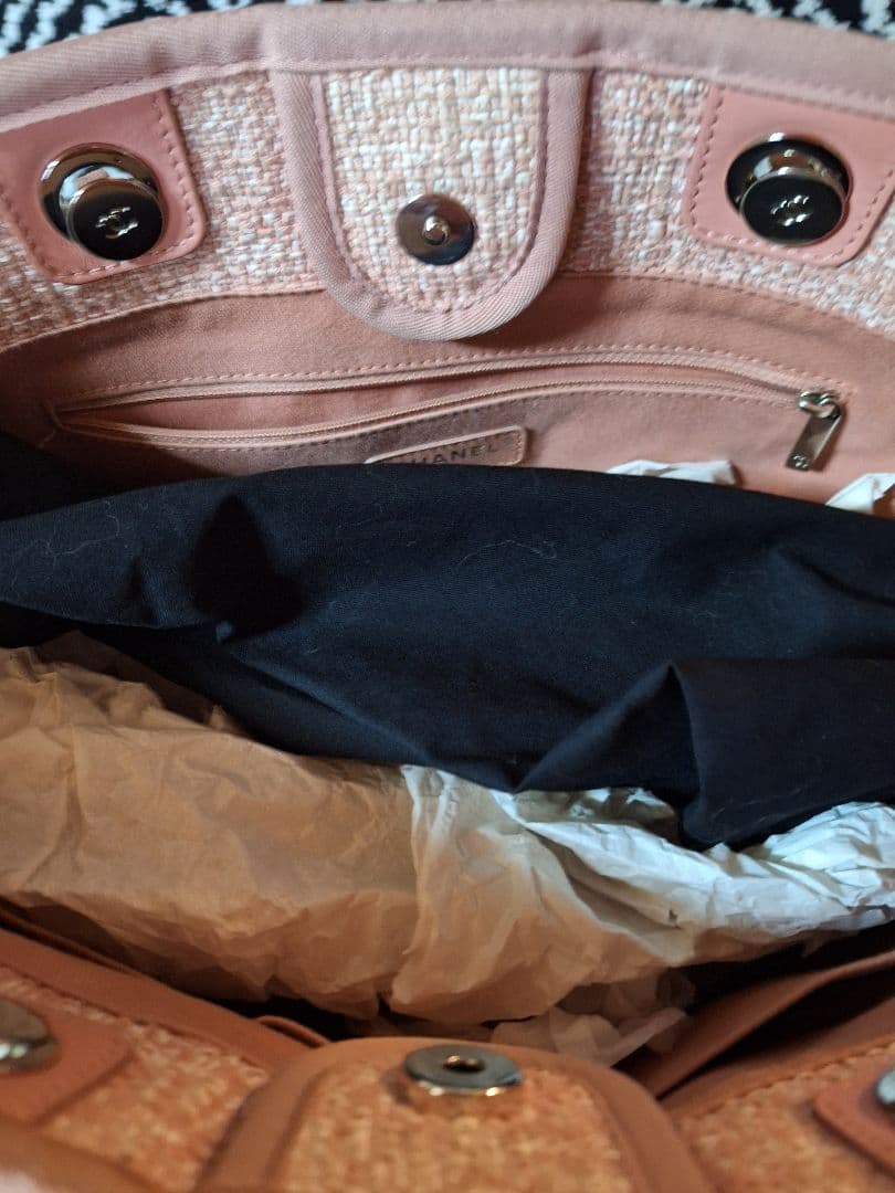 CHANEL ドーヴィルチェーントートバッグ