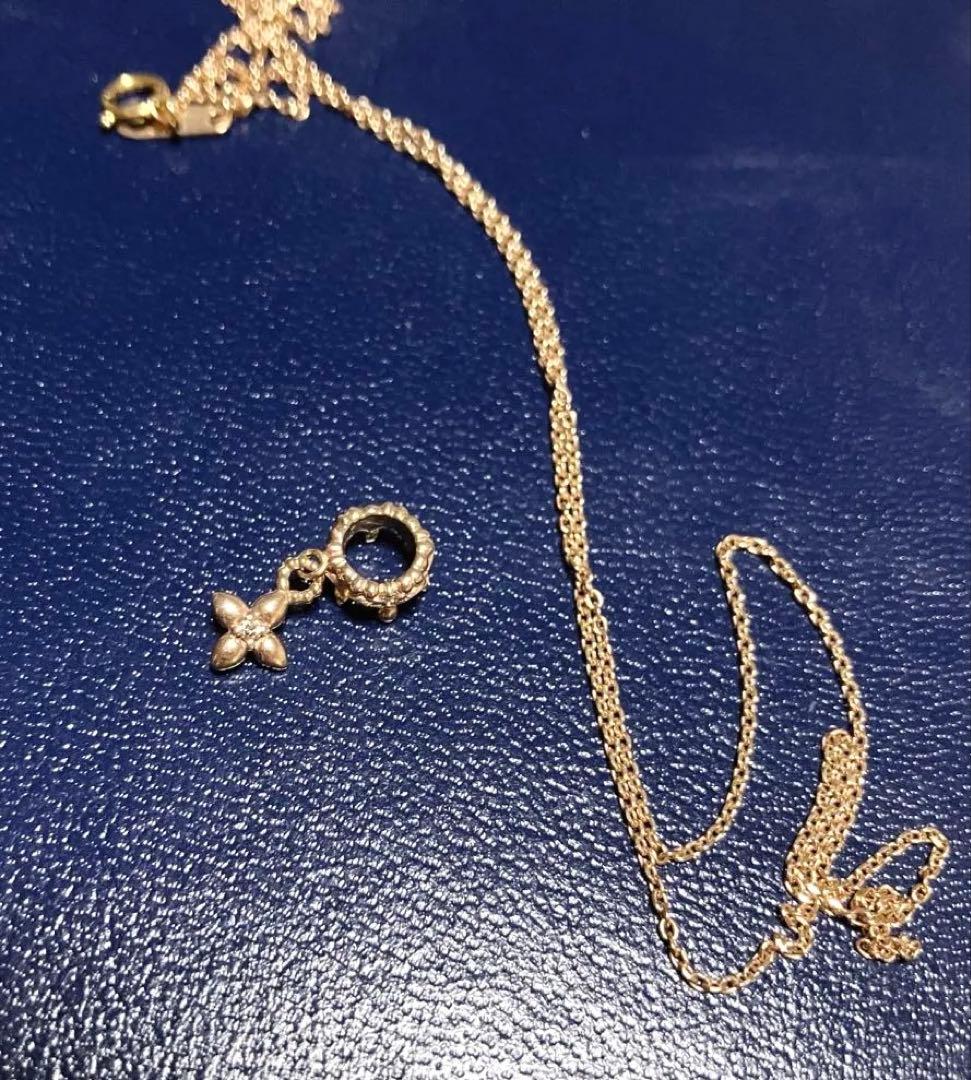 IMPRESSE K10 王冠＆クロスモチーフネックレス ピンクゴールド