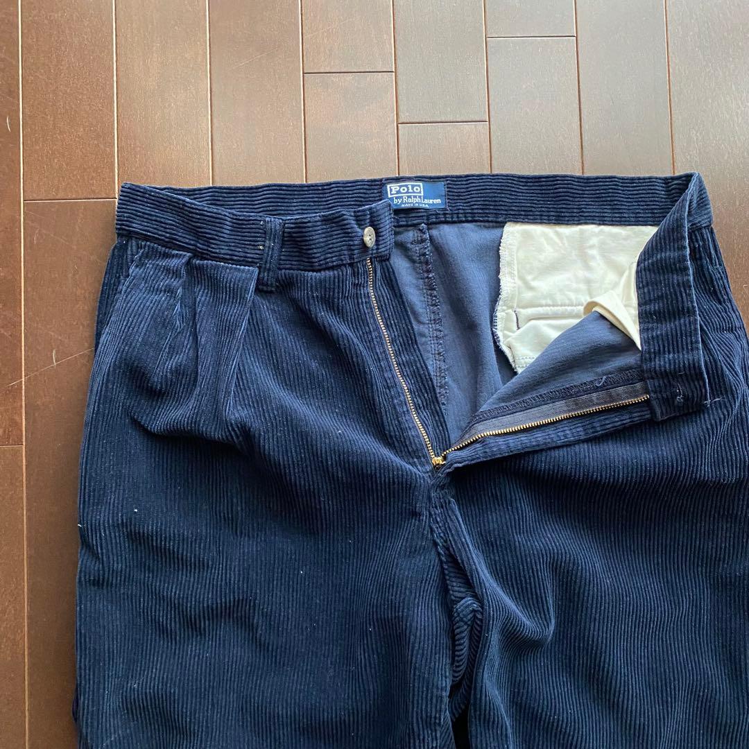 80年代 Polo Ralph Lauren 太ウネコーデュロイパンツ