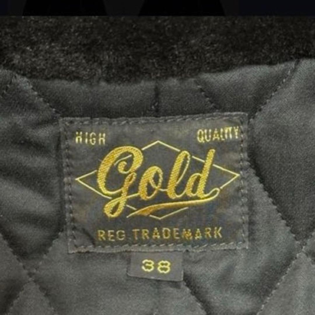 東洋 GOLD ウールJKT 38 黒 ボアジャケット　馬革