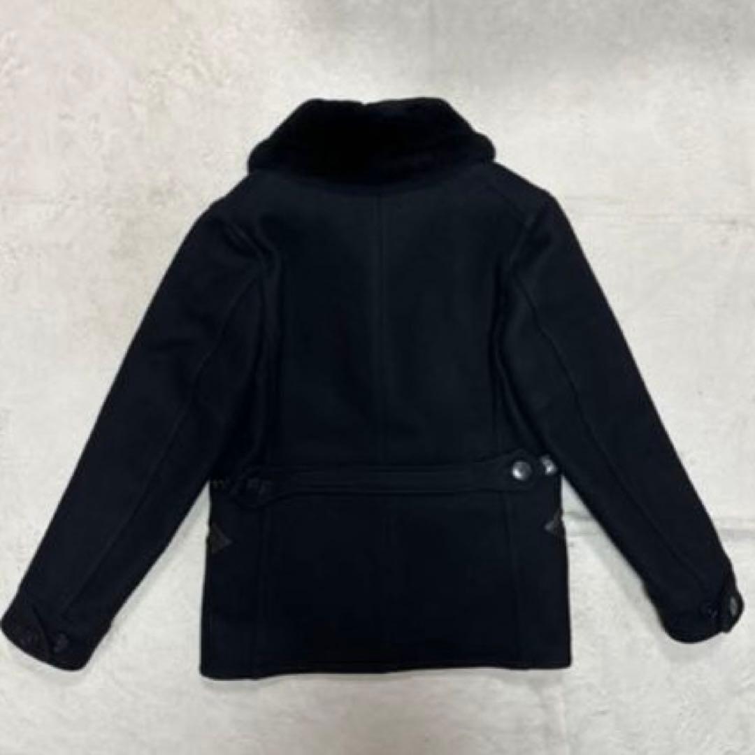 東洋 GOLD ウールJKT 38 黒 ボアジャケット　馬革