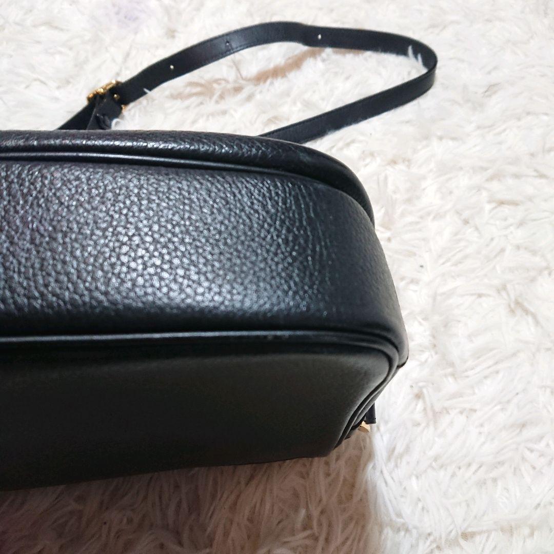 Burberry バーバリー　レザーショルダーバッグ　ブラック　ノバチェック