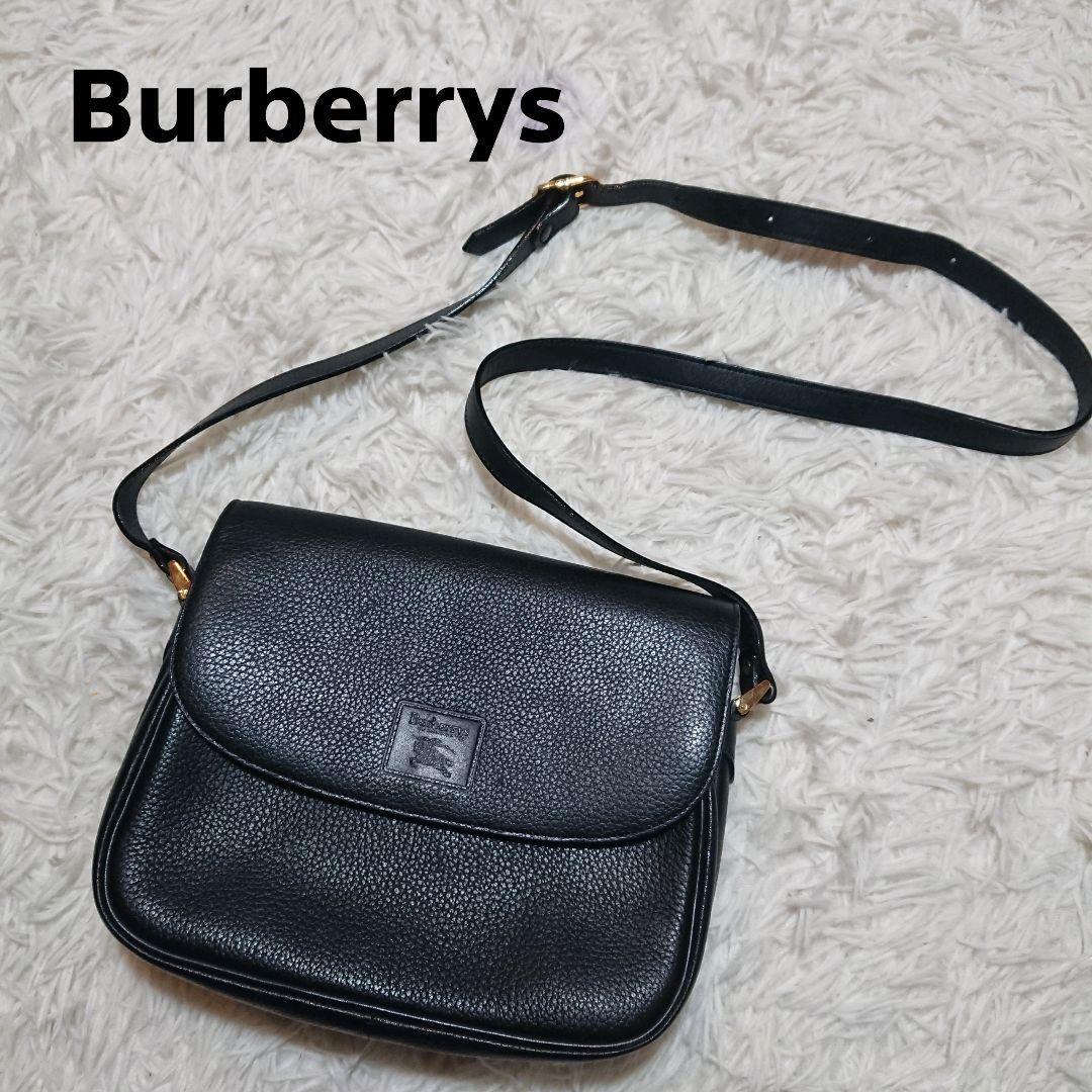 Burberry バーバリー　レザーショルダーバッグ　ブラック　ノバチェック