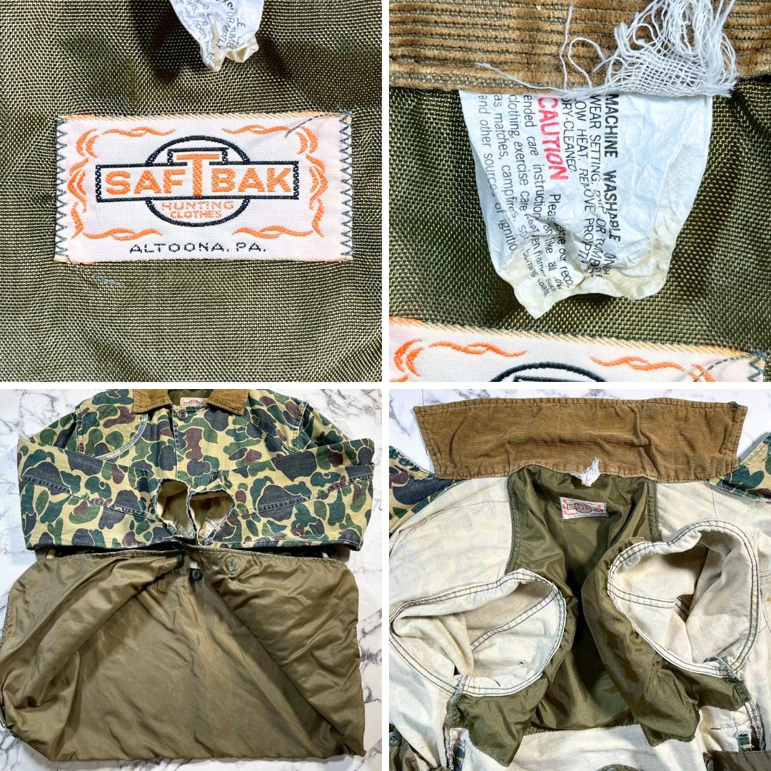 ✨70s80s✨ SAFTBAK ハンティングジャケット ダックハンターカモ柄