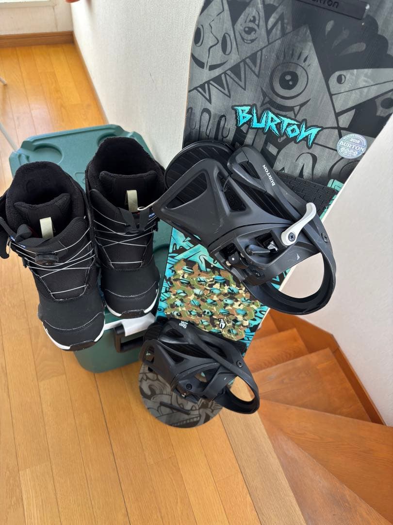 バートンステップオンキッズスノーボード板とブーツ25cmとビンディング3点セット