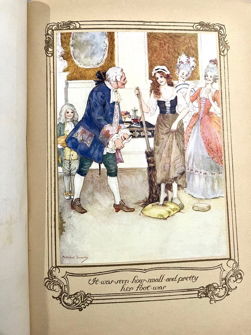 NO210 レア 超希少 アンティーク 古書 洋書 絵本 グリム童話 シンデレラ