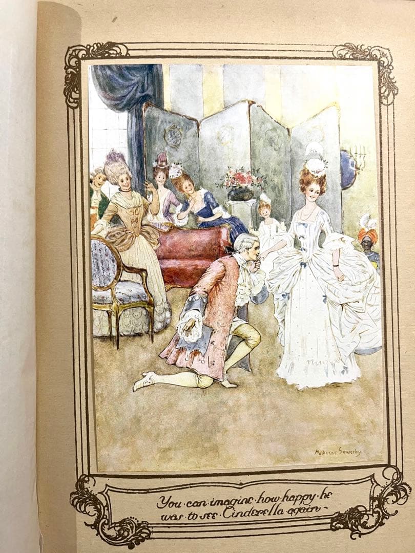 NO210 レア 超希少 アンティーク 古書 洋書 絵本 グリム童話 シンデレラ