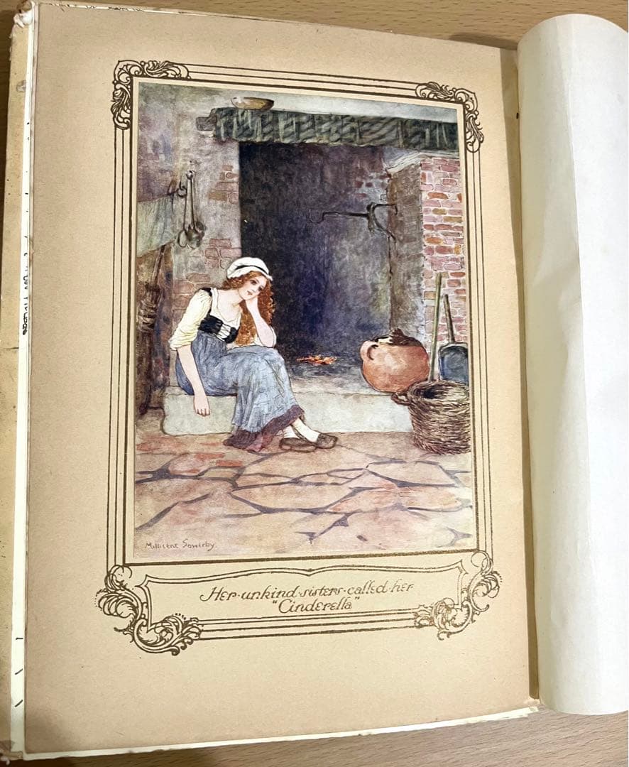 NO210 レア 超希少 アンティーク 古書 洋書 絵本 グリム童話 シンデレラ
