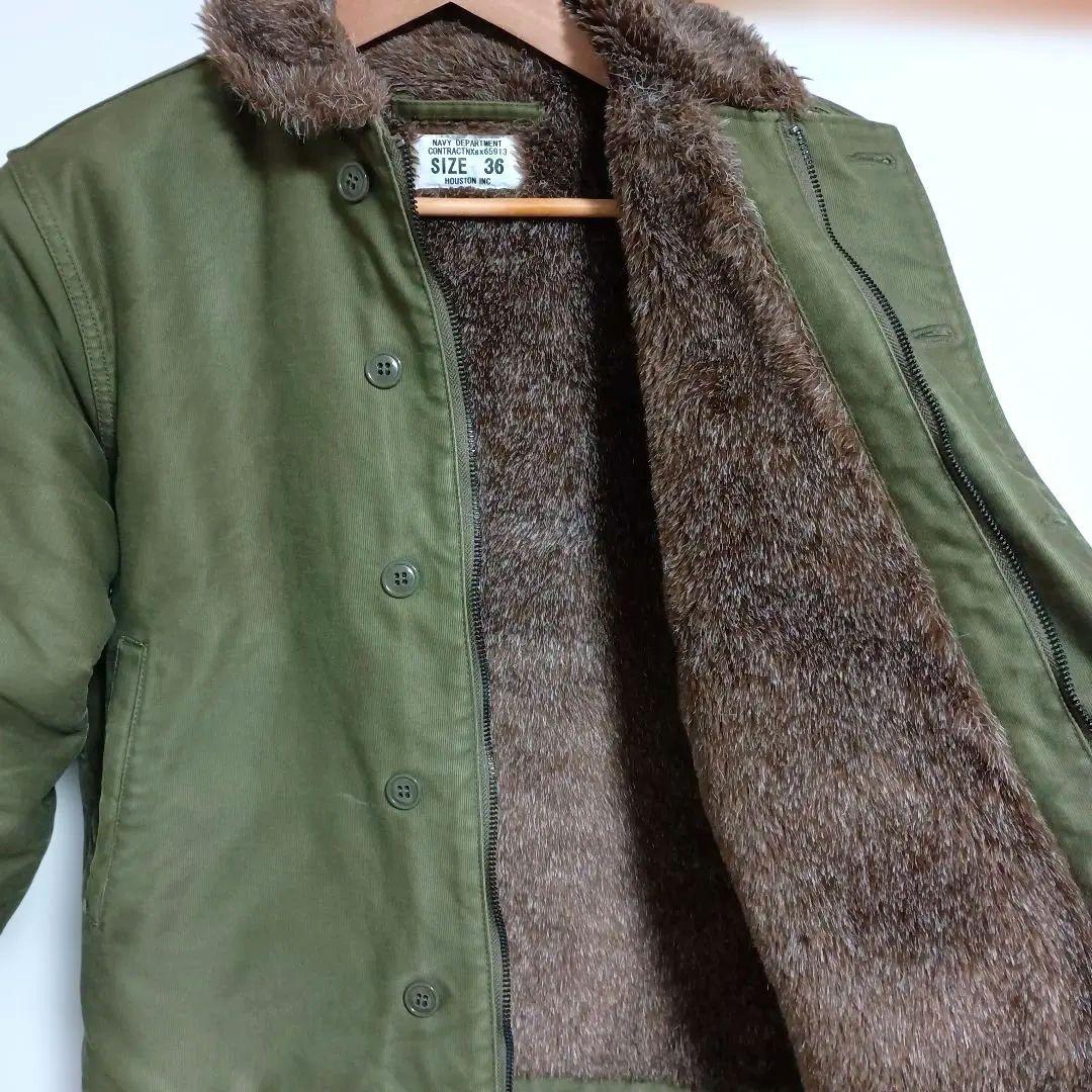 ヒューストン HOUSTON N-1デッキ ジャケット オリーブ　サイズ36