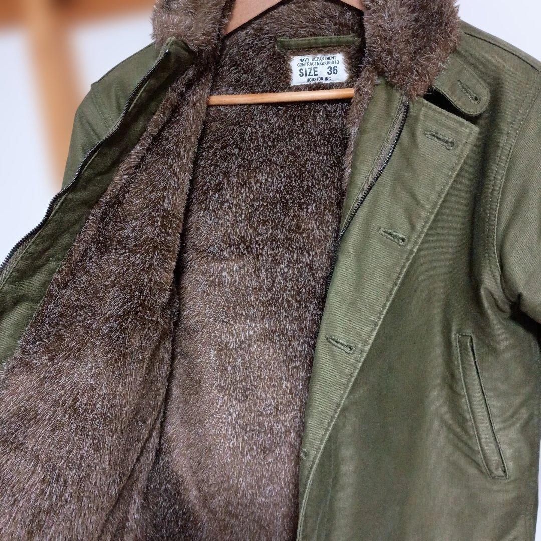 ヒューストン HOUSTON N-1デッキ ジャケット オリーブ　サイズ36