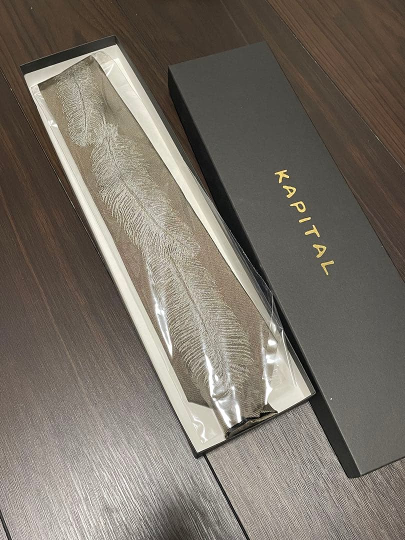 KAPITAL シルクツイル フェザータイ ベージュ