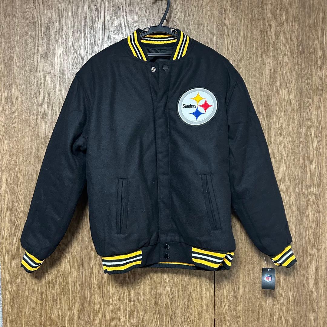未使用新品 NFL ピッツバーグスティーラーズ リバーシブルスタジャン Sサイズ