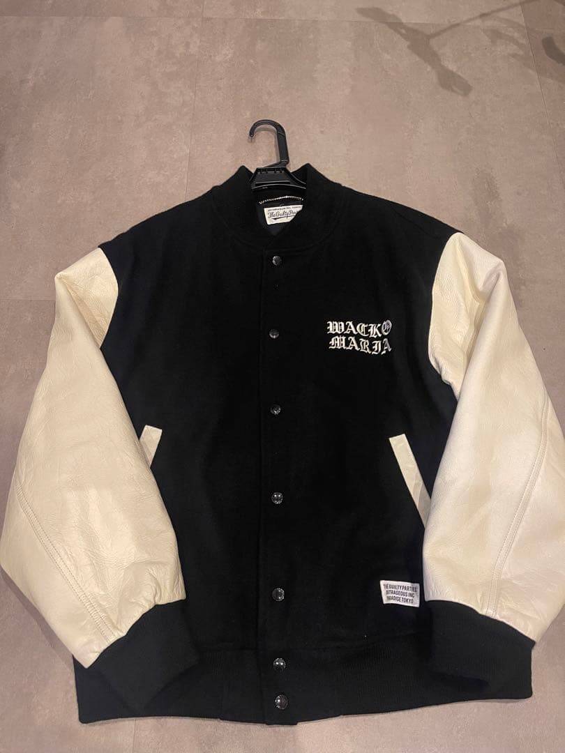 WACKO MARIA スタジャン ブラック/ホワイト