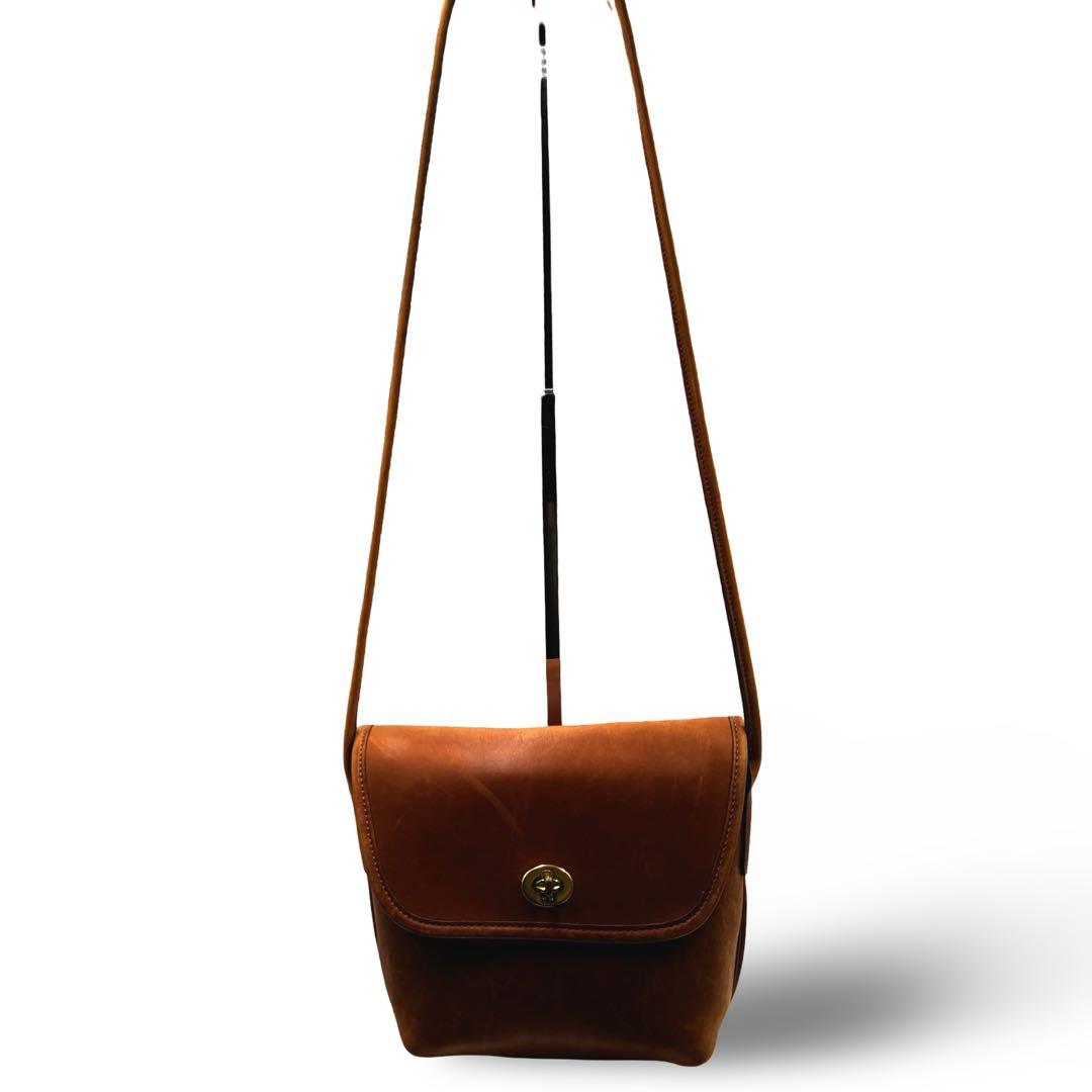 【ヴィンテージ】オールドコーチ　ショルダーバッグ　レザー　ターンロック　ブラウン