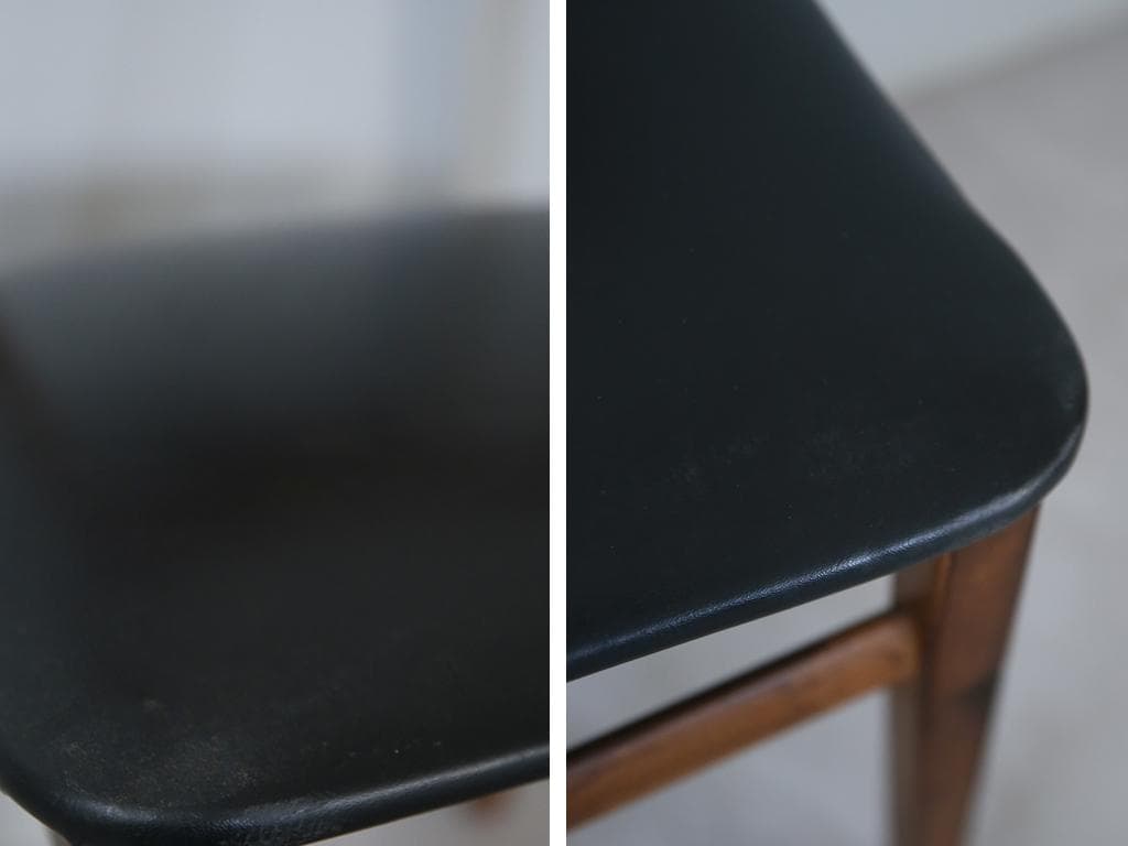 英国ヴィンテージチーク古木ダイニングチェア/椅子イス/モダン(92-164)