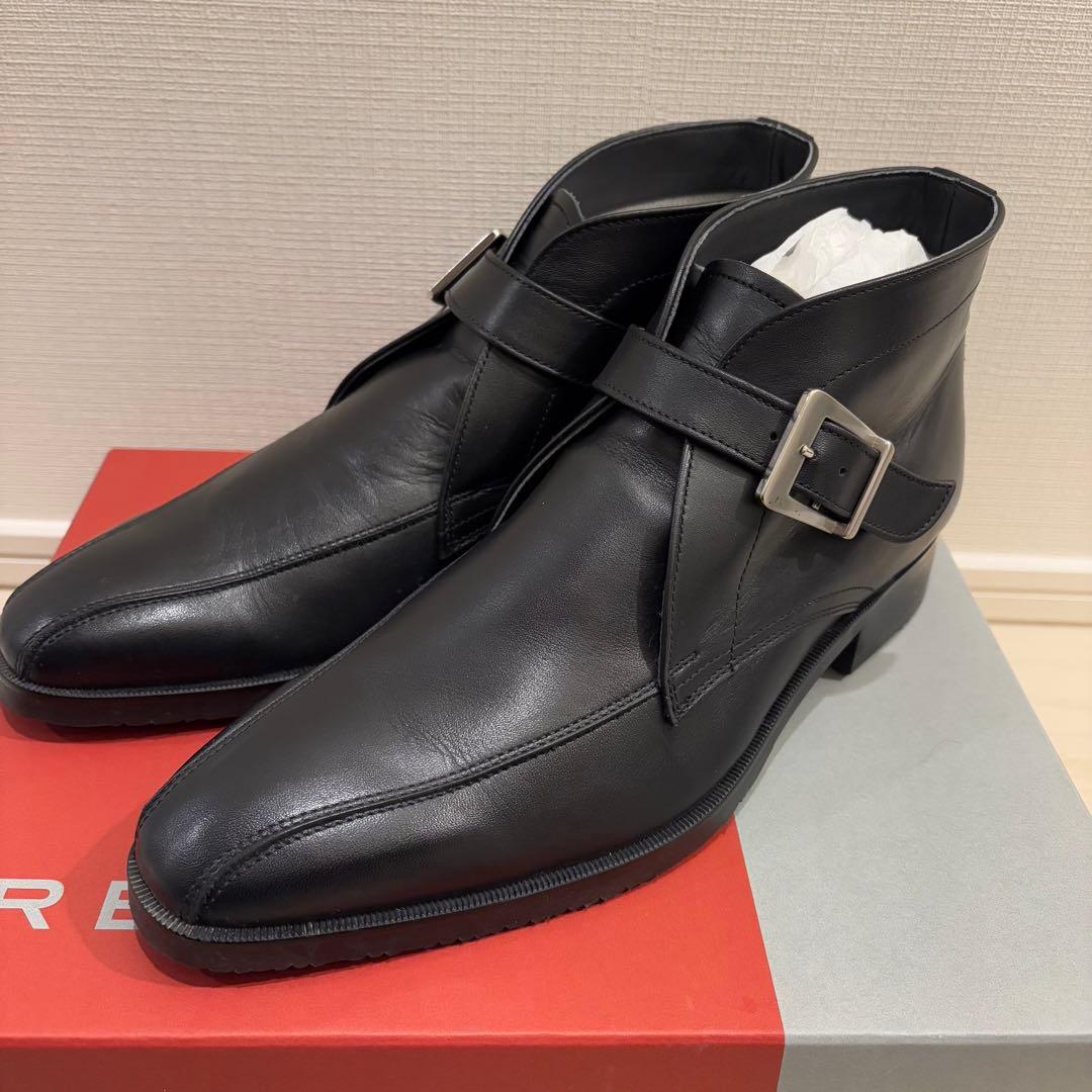 リーガル防水 防滑 チャッカブーツ ブラック 黒 49RR モンクストラップ