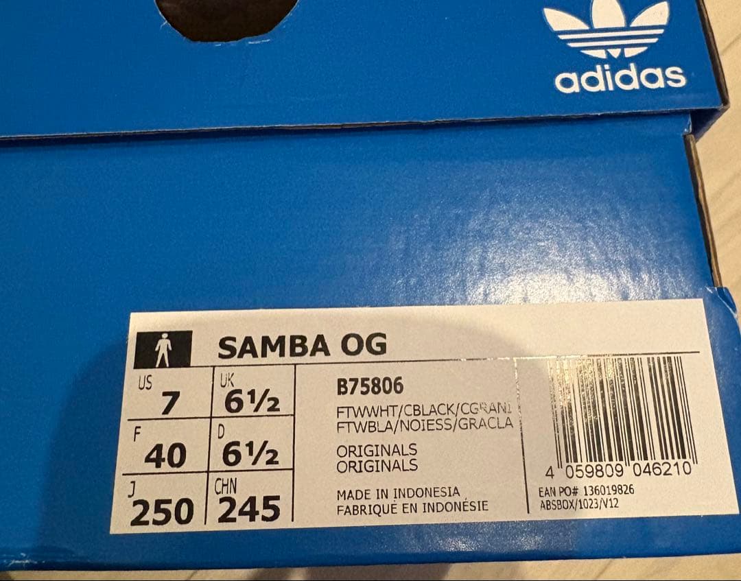 靴 adidas SAMBA OG B75806