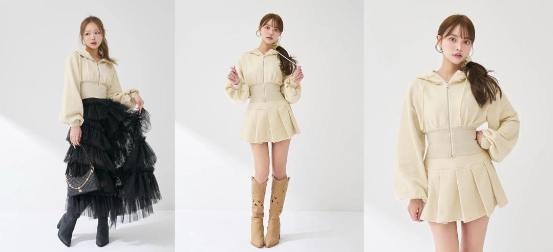 ダーリッチ darich カラーラメスウェットプリーツミニスカート ピンク FL