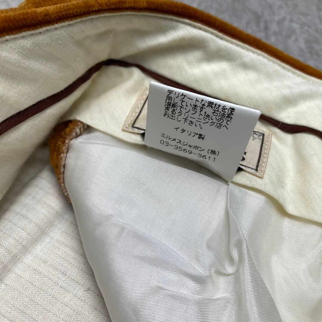 HERMES エルメス　コーデュロイ　ストレート　46 パンツ　ブラウン