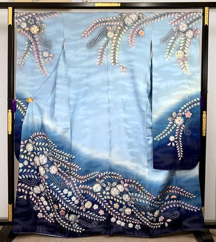 505z13,504y10,405u10,小物類,半衿〇振袖 辻が花絞り染〇