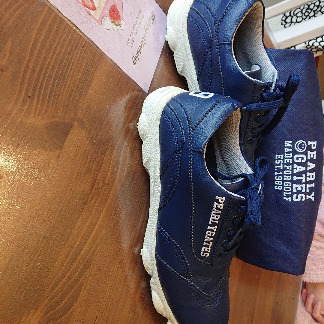 PEARLY GATES ネイビー ゴルフシューズ